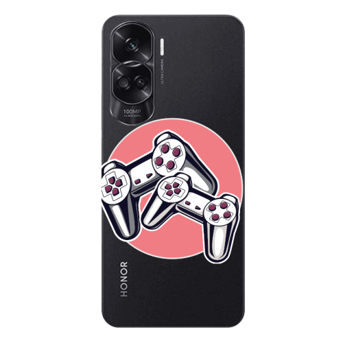 Honor 90 Lite 5G Retro Joysticks Transparent Silicone TPU Θήκη