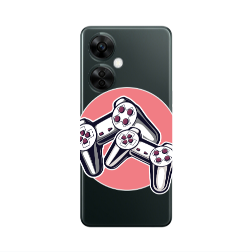 Oneplus Nord CE 3 Lite 5G Retro Joysticks Transparent Silicone TPU Θήκη