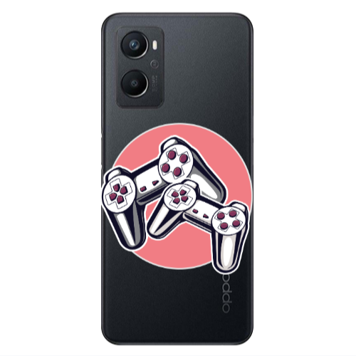 Oppo A 96 Retro Joysticks Transparent Silicone TPU Θήκη