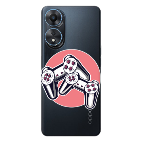 Oppo A 98 Retro Joysticks Transparent Silicone TPU Θήκη