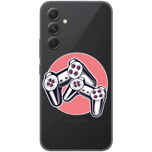 Samsung Galaxy A25 Retro Joysticks Transparent Silicone TPU Θήκη