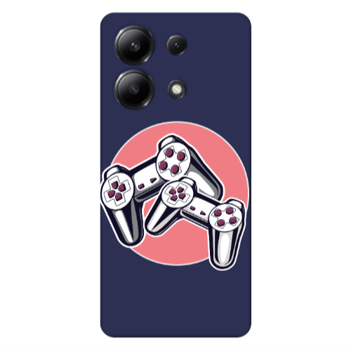 Xiaomi Redmi Note 13 4G Retro Joysticks Dark blue Colored Silicone TPU Θήκη