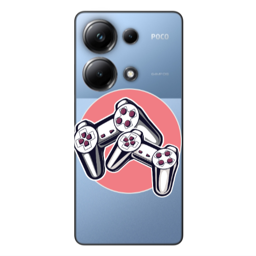 Xiaomi Poco M6 Pro 4G Retro Joysticks Transparent Silicone TPU Θήκη