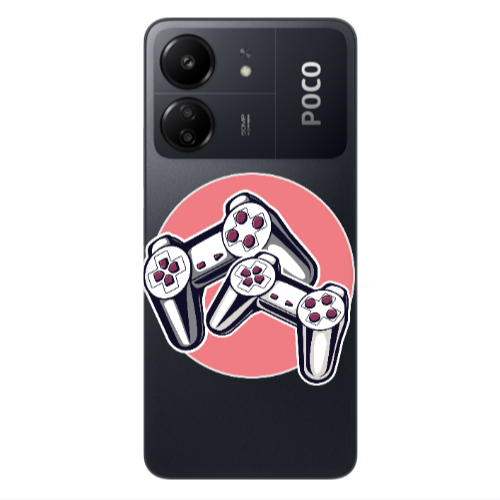Xiaomi Poco C65 Retro Joysticks Transparent Silicone TPU Θήκη