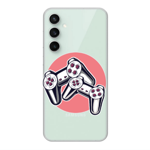 Samsung S24 Retro Joysticks Transparent Silicone TPU Θήκη