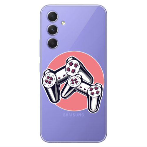 Samsung A55 Retro Joysticks Transparent Silicone TPU Θήκη