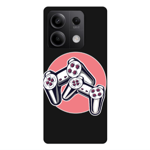 Xiaomi Redmi Note 13Pro 5G Retro Joysticks Black Colored Silicone TPU Θήκη