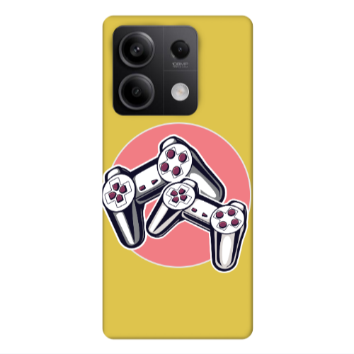 Xiaomi Redmi Note 13Pro 5G Retro Joysticks Yellow Colored Silicone TPU Θήκη