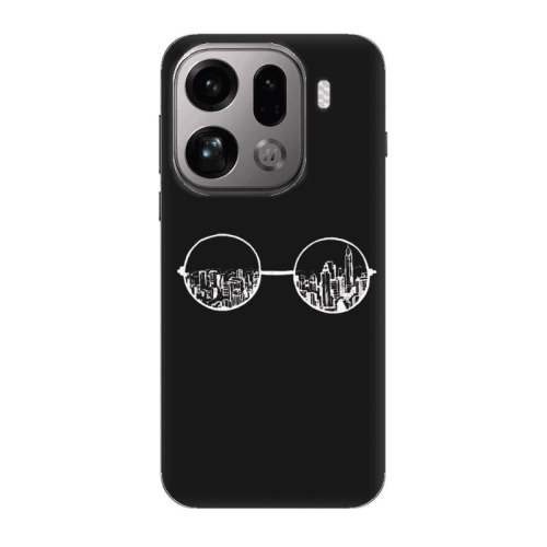 Oppo Find X9 Pro Sunglasses Black Colored Silicone TPU Θήκη