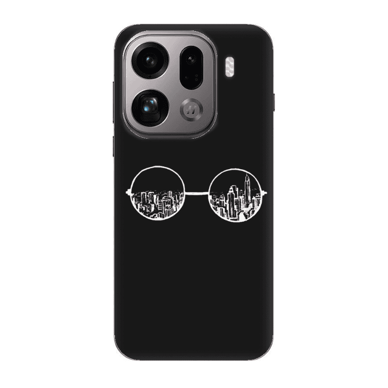 Oppo Find X9 Pro Sunglasses Black Colored Silicone TPU Θήκη
