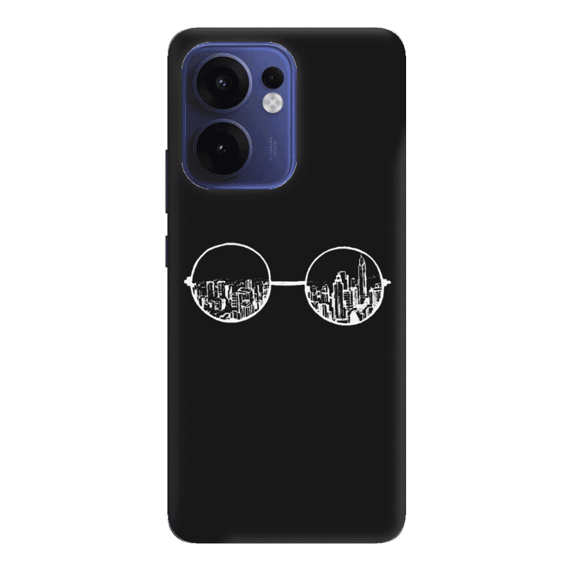 Oppo Reno 13 F Sunglasses Black Colored Silicone TPU Θήκη