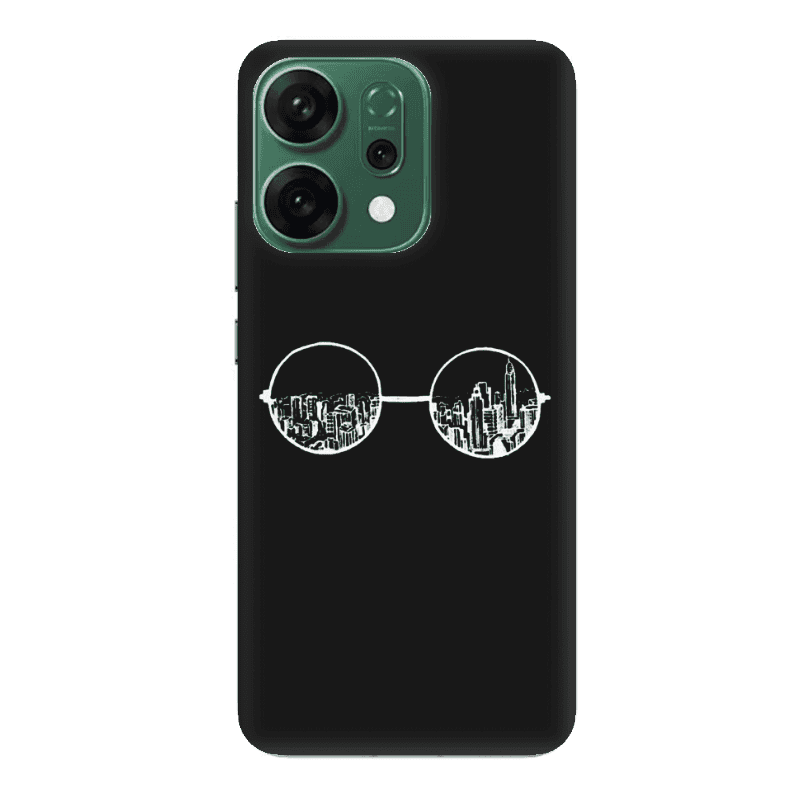 Oppo RENO 14 Sunglasses Black Colored Silicone TPU Θήκη