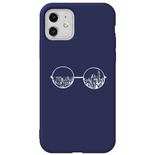 Apple iPhone 11  Sunglasses Dark blue Colored Silicone TPU Θήκη