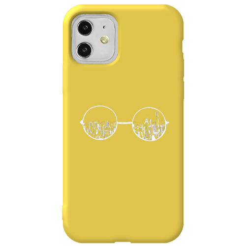 Apple iPhone 11  Sunglasses Yellow Colored Silicone TPU Θήκη