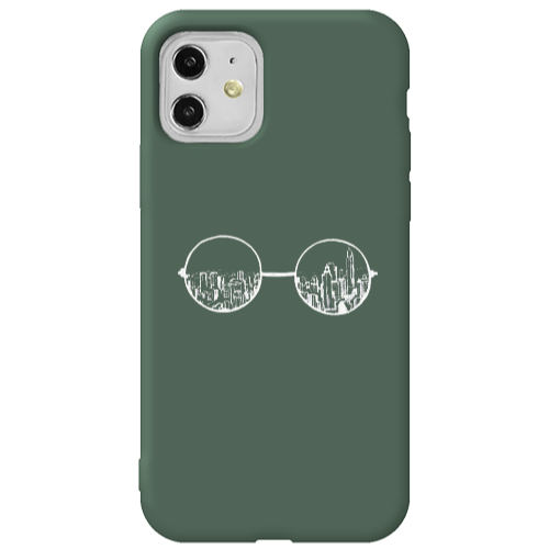 Apple iPhone 11  Sunglasses Dark Green Colored Silicone TPU Θήκη