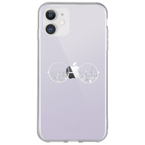 Apple iPhone 12 Sunglasses Transparent Silicone TPU Θήκη