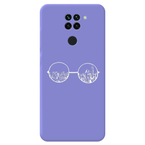 Xiaomi Redmi Note 9 Sunglasses Purple Colored Silicone TPU Θήκη