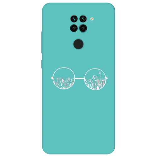 Xiaomi Redmi Note 9 Sunglasses Turquoise Colored Silicone TPU Θήκη