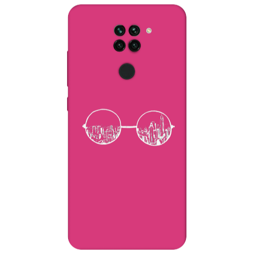Xiaomi Redmi Note 9 Sunglasses Fuchsia Colored Silicone TPU Θήκη