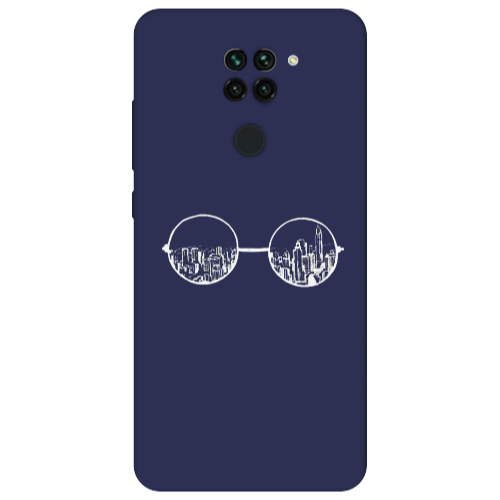 Xiaomi Redmi Note 9 Sunglasses Dark blue Colored Silicone TPU Θήκη