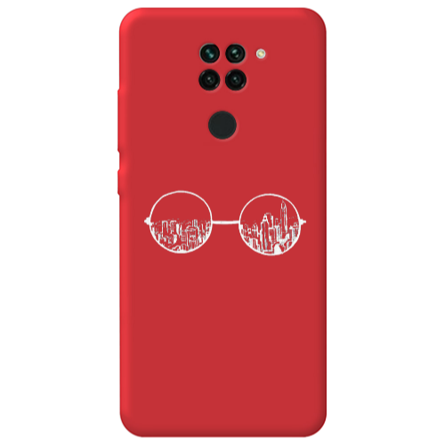Xiaomi Redmi Note 9 Sunglasses Red Colored Silicone TPU Θήκη