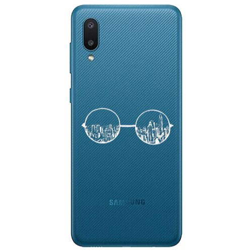 Samsung A02 Sunglasses Transparent Silicone TPU Θήκη