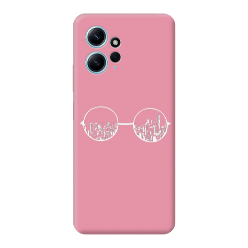 Xiaomi Redmi Note 12 4G Sunglasses Pink Colored Silicone TPU Θήκη