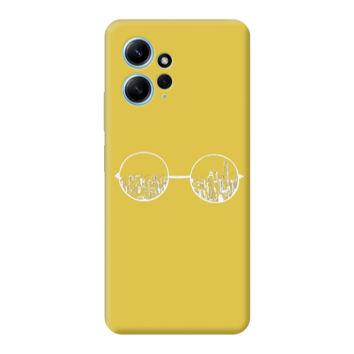 Xiaomi Redmi Note 12 4G Sunglasses Yellow Colored Silicone TPU Θήκη