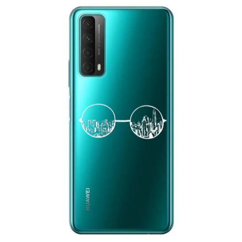 Huawei P Smart 2021 Sunglasses Transparent Silicone TPU Θήκη