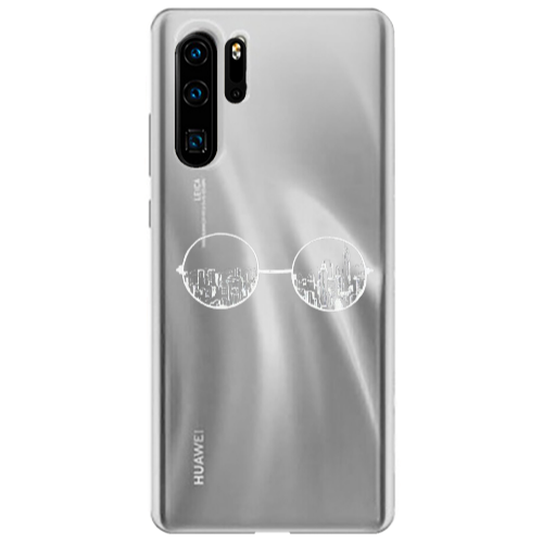 Huawei P30 Pro Sunglasses Transparent Silicone TPU Θήκη