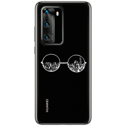 Huawei P40 Sunglasses Transparent Silicone TPU Θήκη