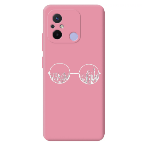 Xiaomi Redmi 12C Sunglasses Pink Colored Silicone TPU Θήκη