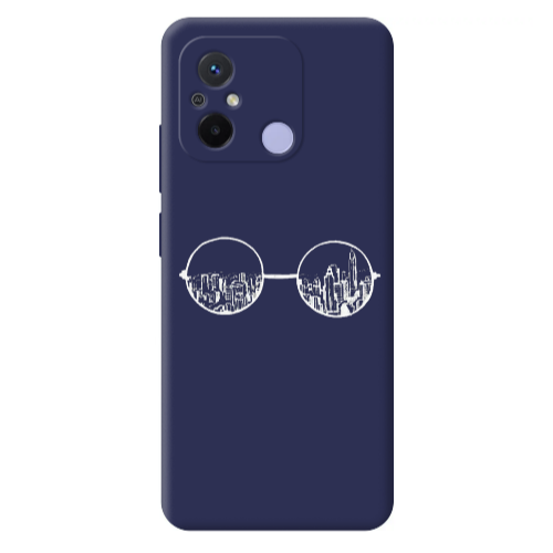 Xiaomi Redmi 12C Sunglasses Dark blue Colored Silicone TPU Θήκη