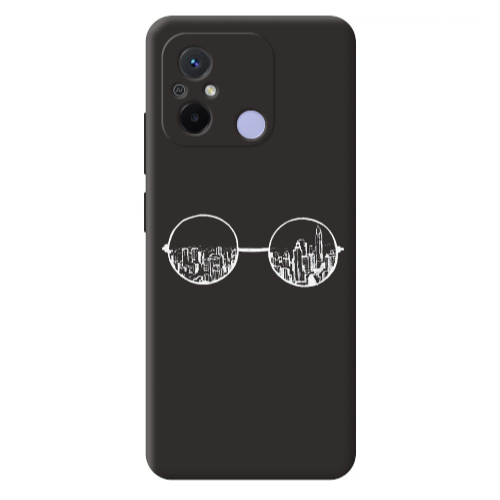 Xiaomi Redmi 12C Sunglasses Black Colored Silicone TPU Θήκη