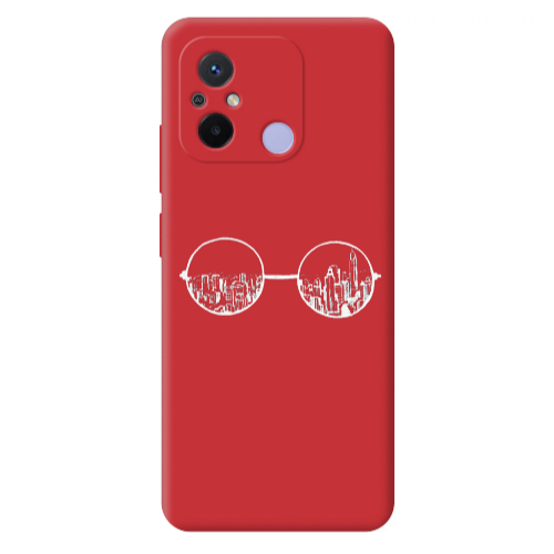 Xiaomi Redmi 12C Sunglasses Red Colored Silicone TPU Θήκη