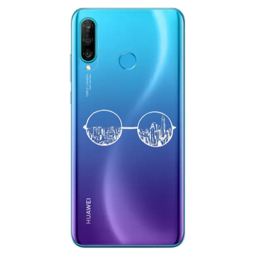 Huawei P30 Lite Sunglasses Transparent Silicone TPU Θήκη