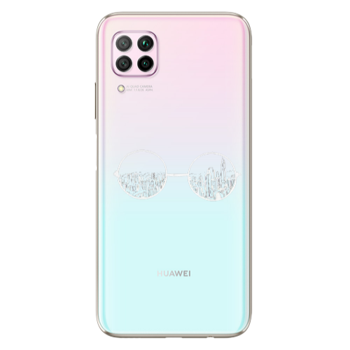 Huawei P40 Lite Sunglasses Transparent Silicone TPU Θήκη