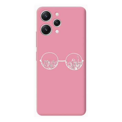 Xiaomi Redmi 12 Sunglasses Pink Colored Silicone TPU Θήκη