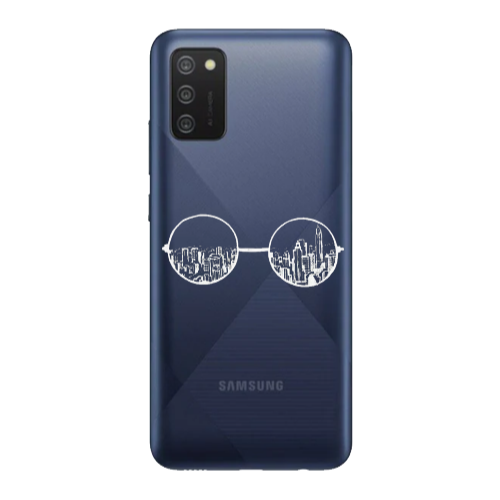 Samsung A02s Sunglasses Transparent Silicone TPU Θήκη
