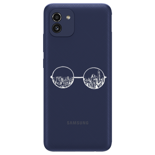 Samsung A03 Sunglasses Transparent Silicone TPU Θήκη