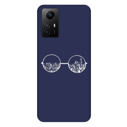 Xiaomi Redmi Note 12s Sunglasses Dark blue Colored Silicone TPU Θήκη