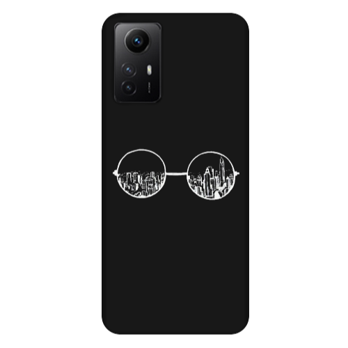 Xiaomi Redmi Note 12s Sunglasses Black Colored Silicone TPU Θήκη