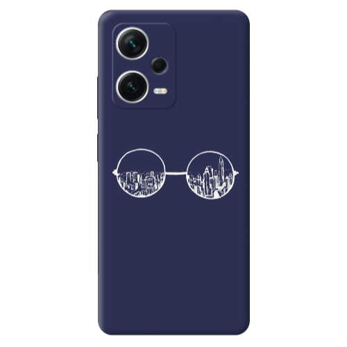 Xiaomi Poco X5 Sunglasses Dark blue Colored Silicone TPU Θήκη