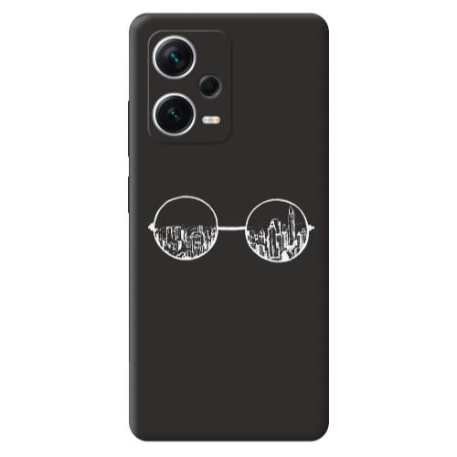 Xiaomi Poco X5 Sunglasses Black Colored Silicone TPU Θήκη