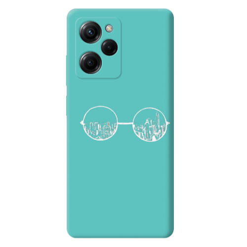 Xiaomi Poco X5 Pro Sunglasses Turquoise Colored Silicone TPU Θήκη