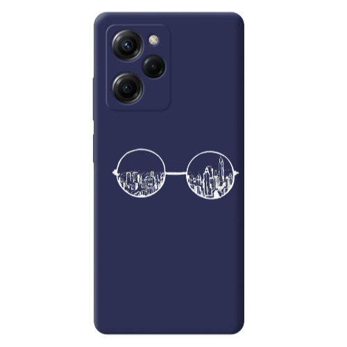 Xiaomi Poco X5 Pro Sunglasses Dark blue Colored Silicone TPU Θήκη