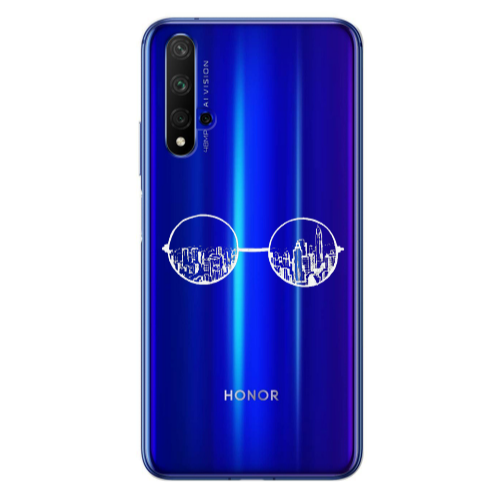 Huawei Nova 5 T Sunglasses Transparent Silicone TPU Θήκη