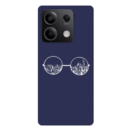 Xiaomi Redmi Note 13 5G Sunglasses Dark blue Colored Silicone TPU Θήκη