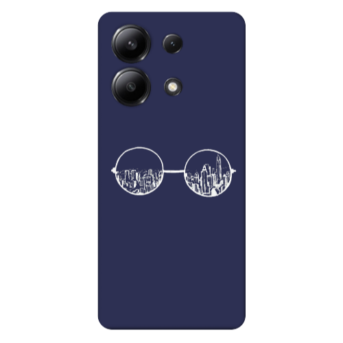 Xiaomi Redmi Note 13 4G Sunglasses Dark blue Colored Silicone TPU Θήκη