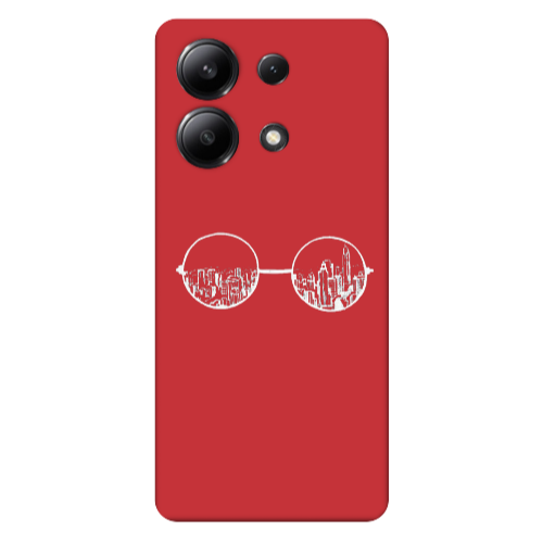 Xiaomi Redmi Note 13 4G Sunglasses Red Colored Silicone TPU Θήκη